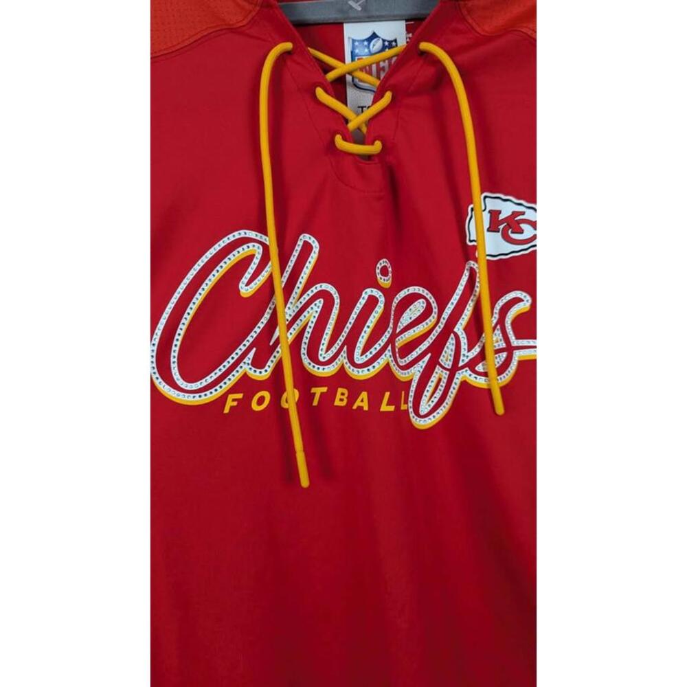 Kansas City Chiefs Football Lace-Up Jersey Womens Medium